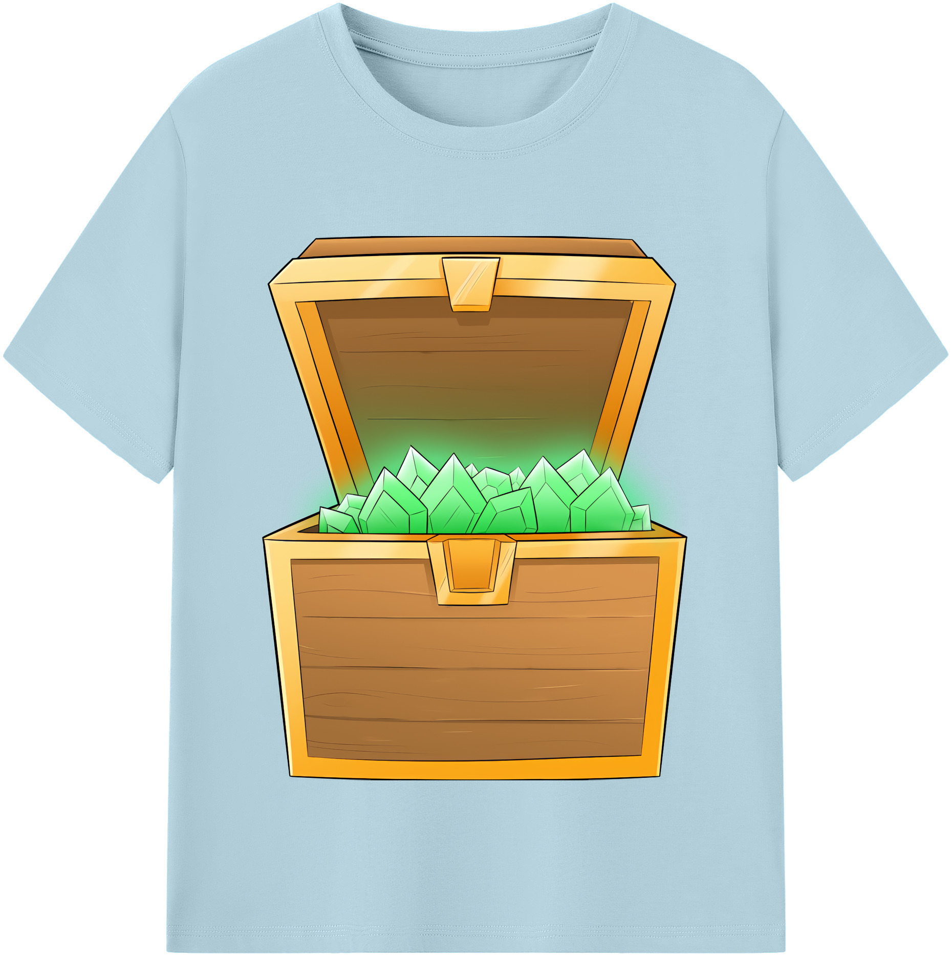 （画像用） マインクラフト ブロックの世界 Minecraft MC Block world 綿100％半袖Tシャツ（フロントプリント）